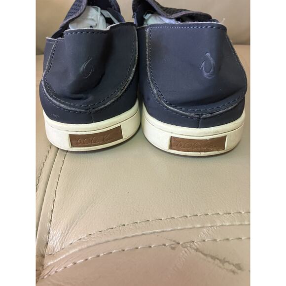 OluKai Women's US 8.5 EU 38.5 Pehuea Navy Mesh Slip On Drop Heel Shoes Sneakers - Picture 3 of 7